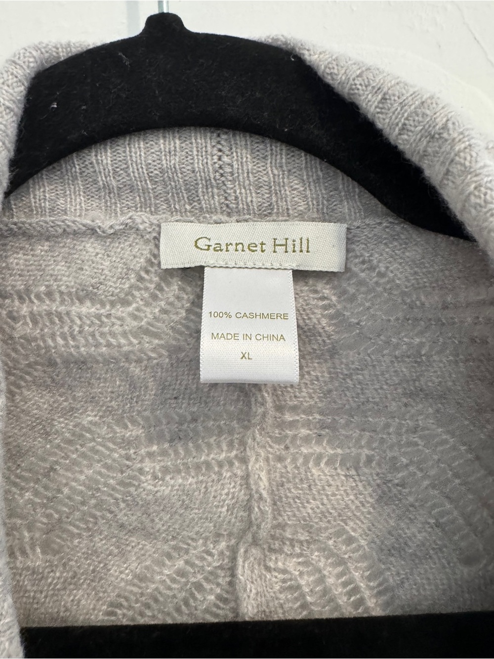 Garnet Hill | 100% Cashmere Open Knit Ribbed Pointelle Button Chevron Cardigan - Picture 3 of 4